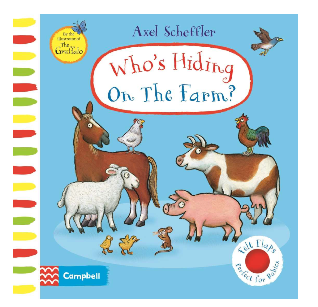 WHO'S HIDING ON THE FARM BOARD BOOK