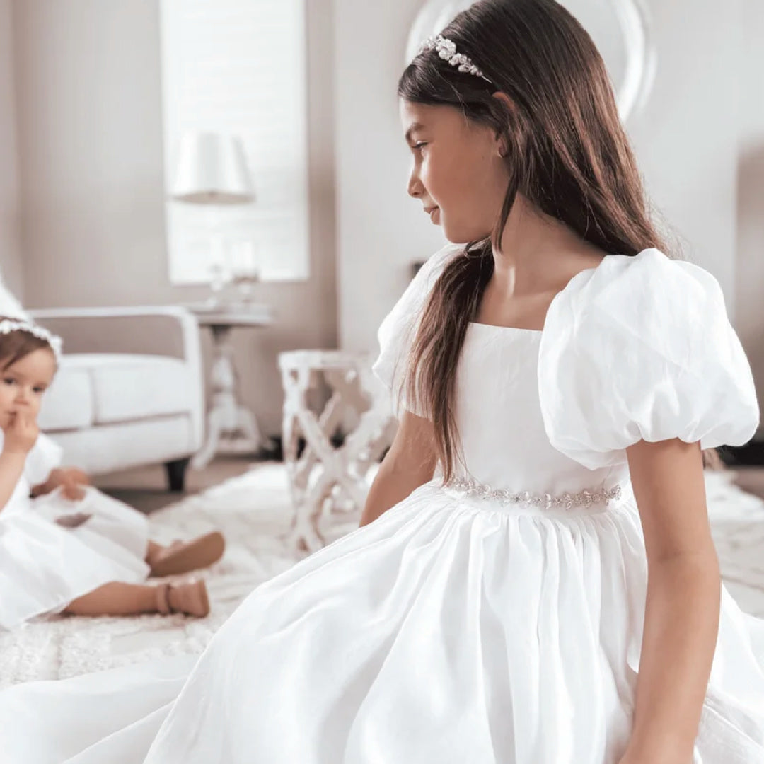 A LITTLE LACEY GIRLS FLEUR CRYSTAL  BELT