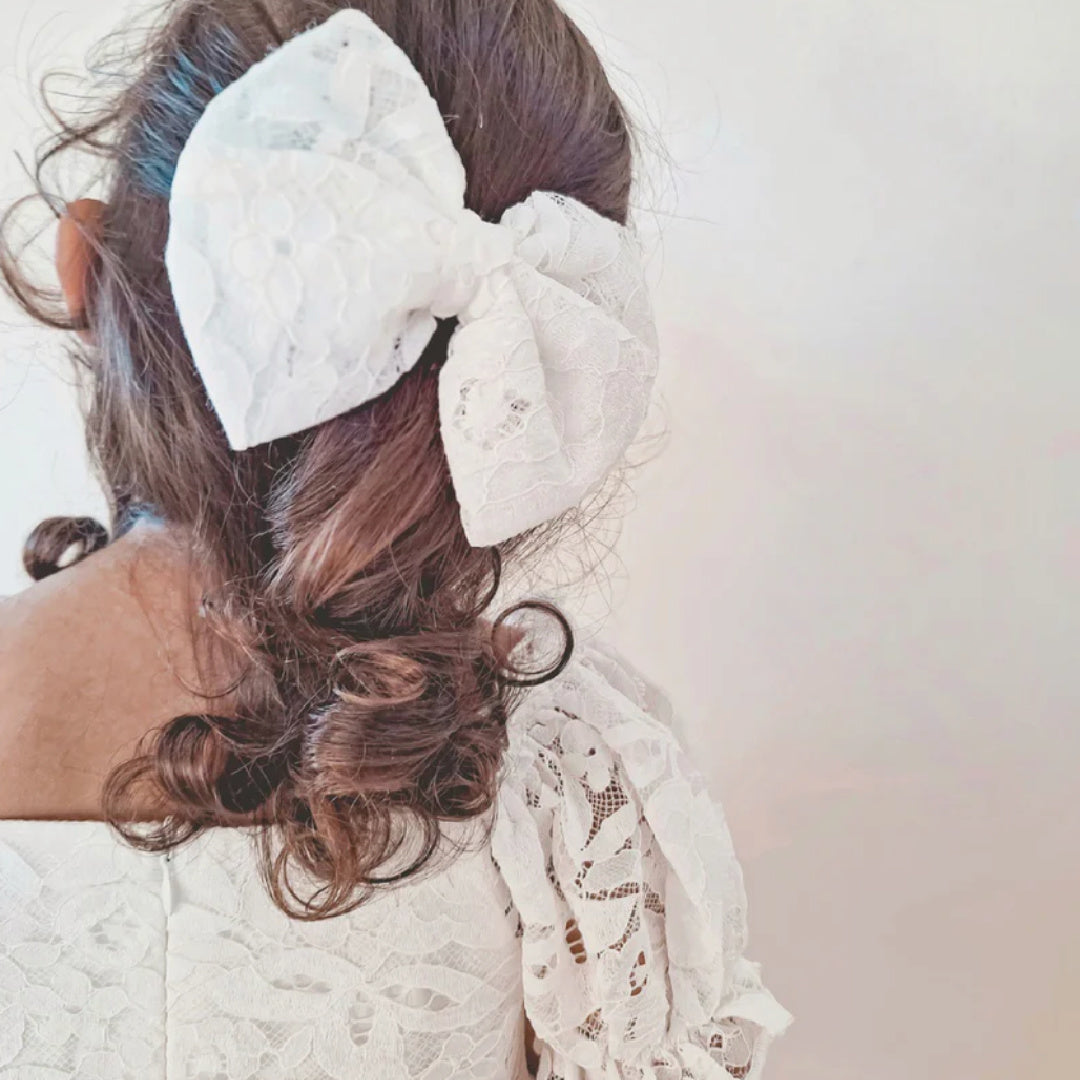 A LITTLE LACEY CALLISTA WHITE BOW