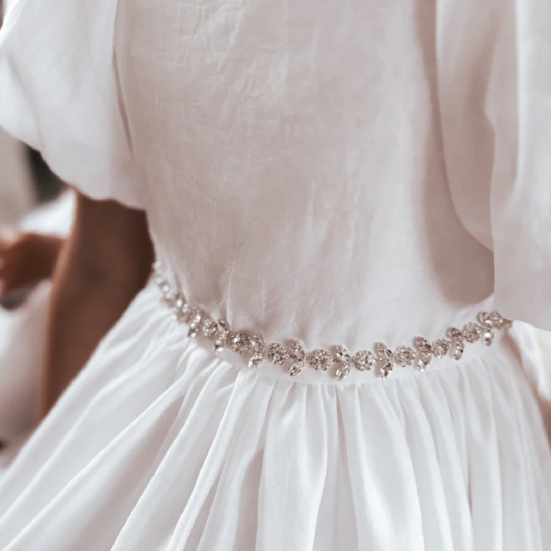 A LITTLE LACEY GIRLS FLEUR CRYSTAL  BELT