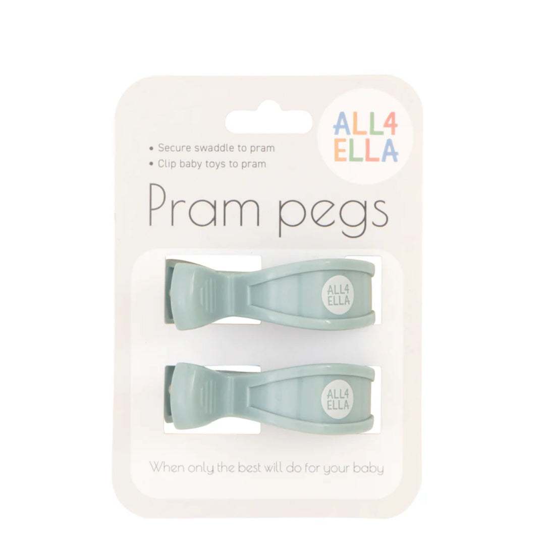 ALL 4 ELLA  PRAM PEGS 2PK - STEEL BLUE