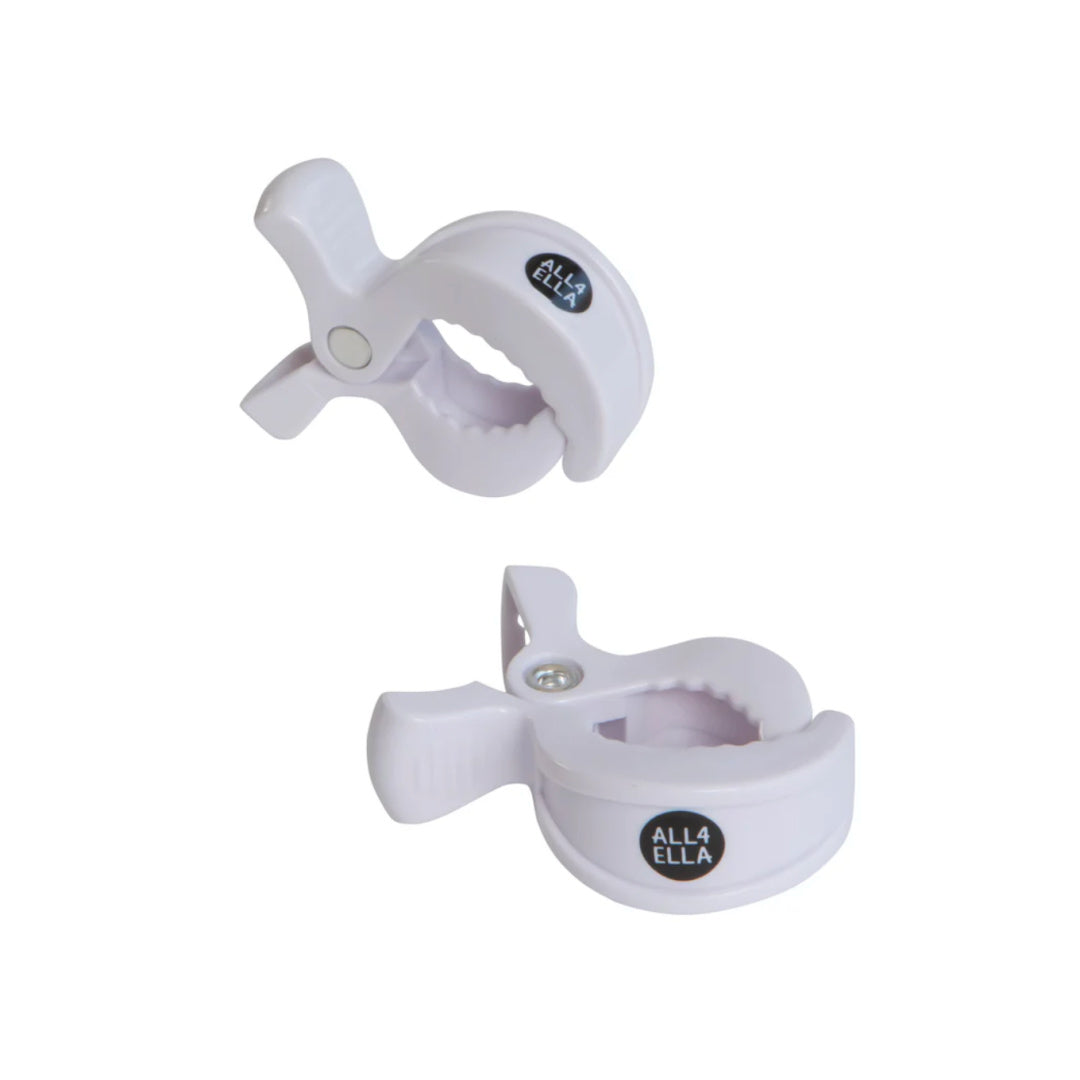 ALL 4 ELLA  PRAM PEGS 2PK - WHITE
