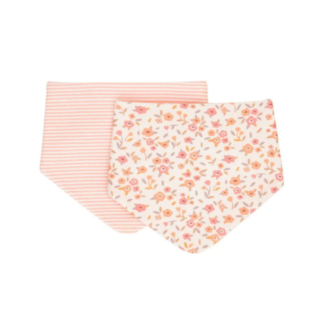 ALL 4 ELLA BANDANA BIBS 2PK - REVERSIBLE - FLORAL BOUQUET