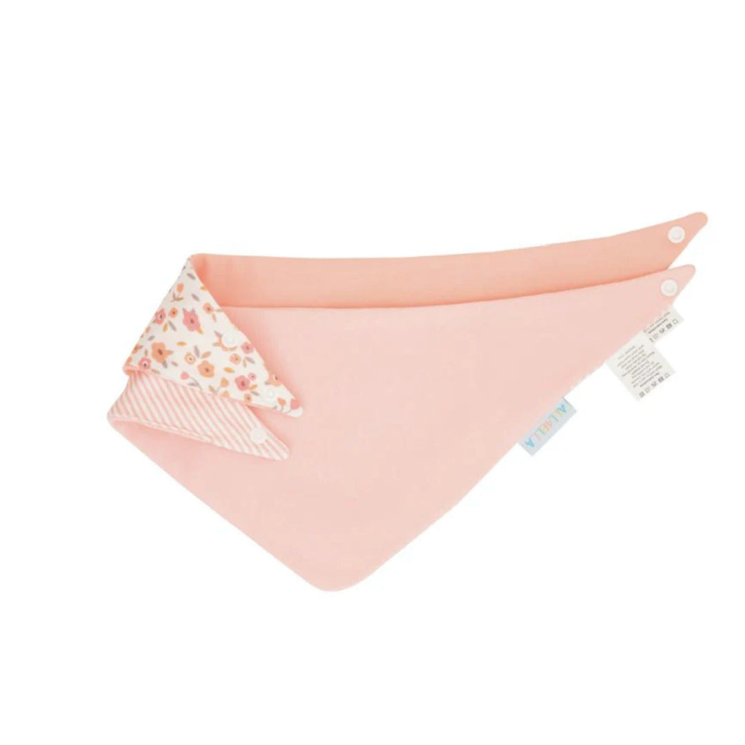 ALL 4 ELLA BANDANA BIBS 2PK - REVERSIBLE - FLORAL BOUQUET