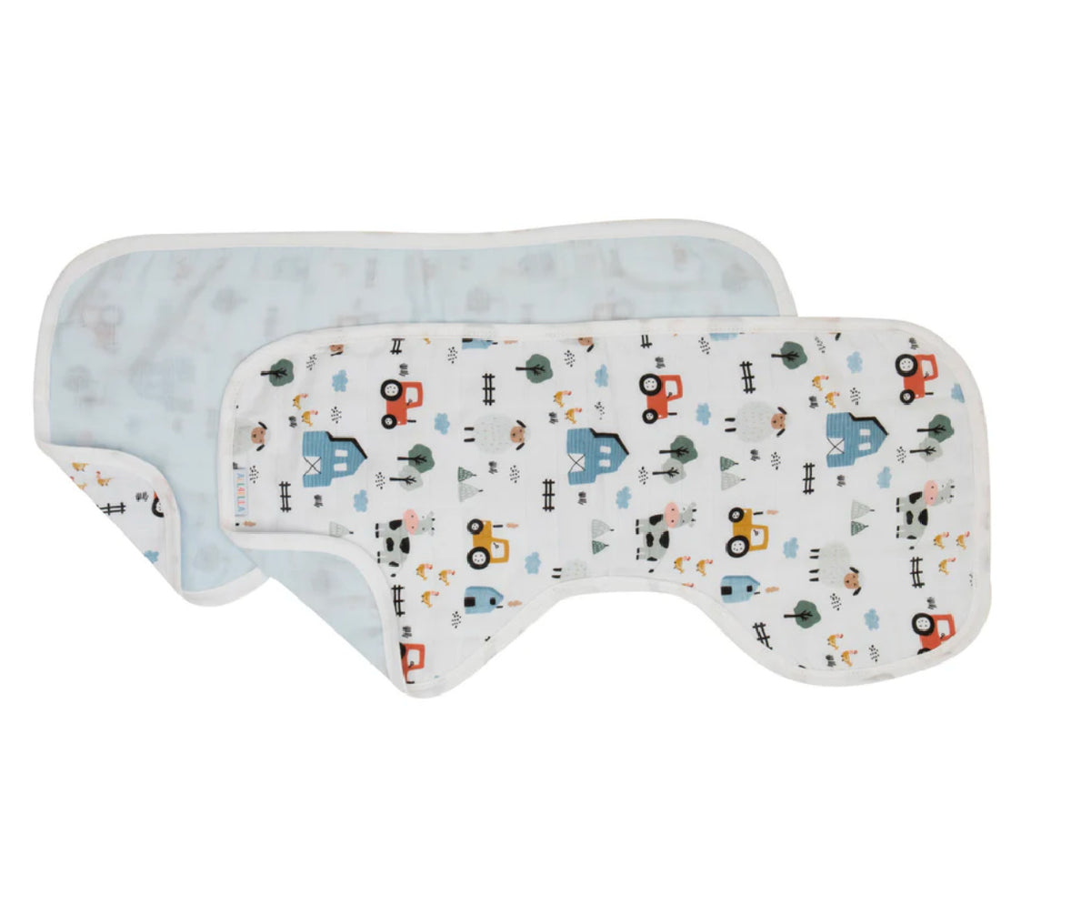 ALL 4 ELLA  BURP CLOTH 2 PACK - BARNYARD