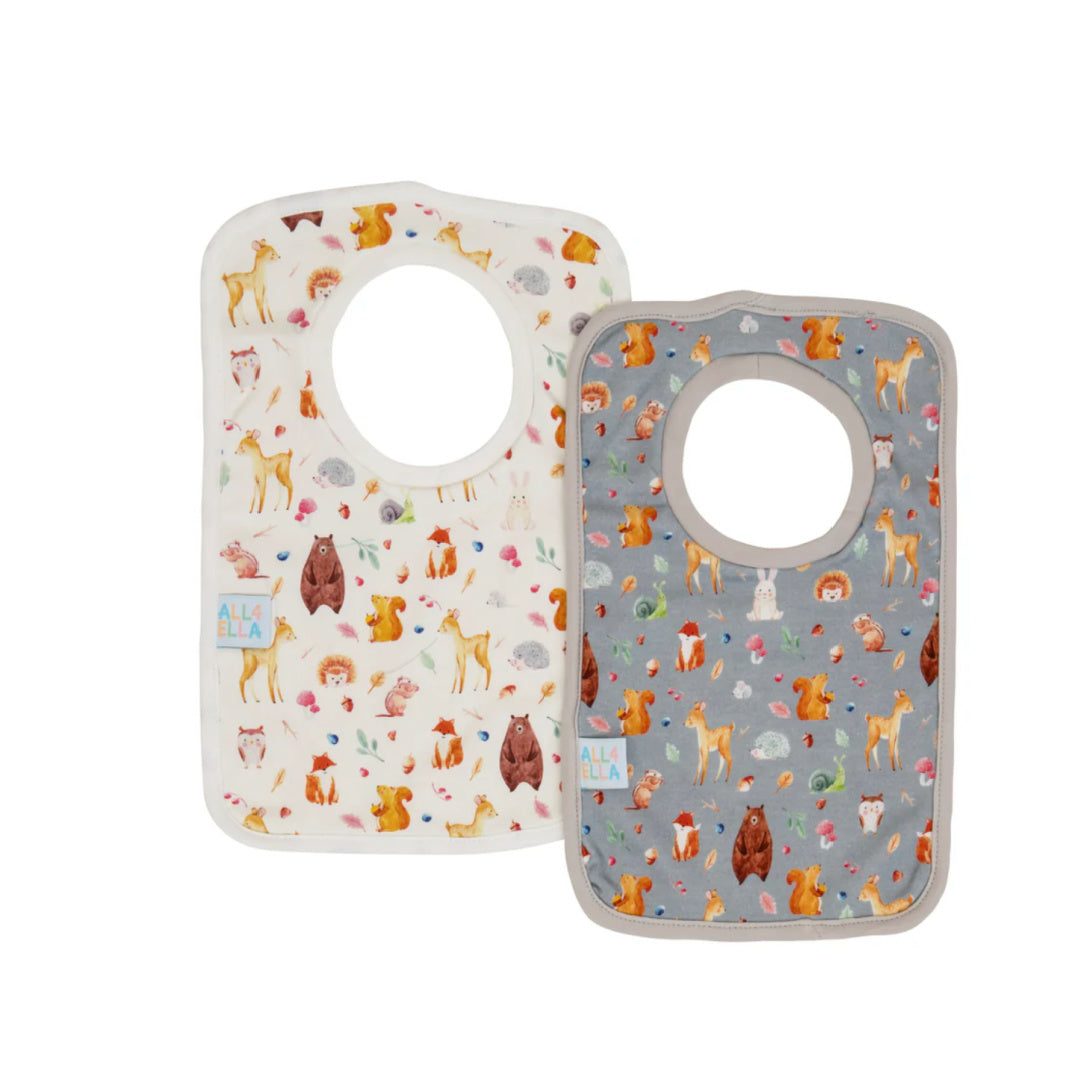 ALL 4 ELLA PULLOVER HEAD BIB 2 PACK - FOREST