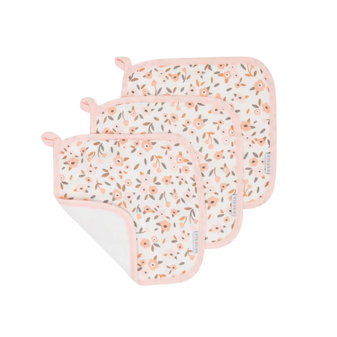 SNUGGLE HUNNY ORGANIC WASH CLOTH 3PK - FLORAL BOUQUET