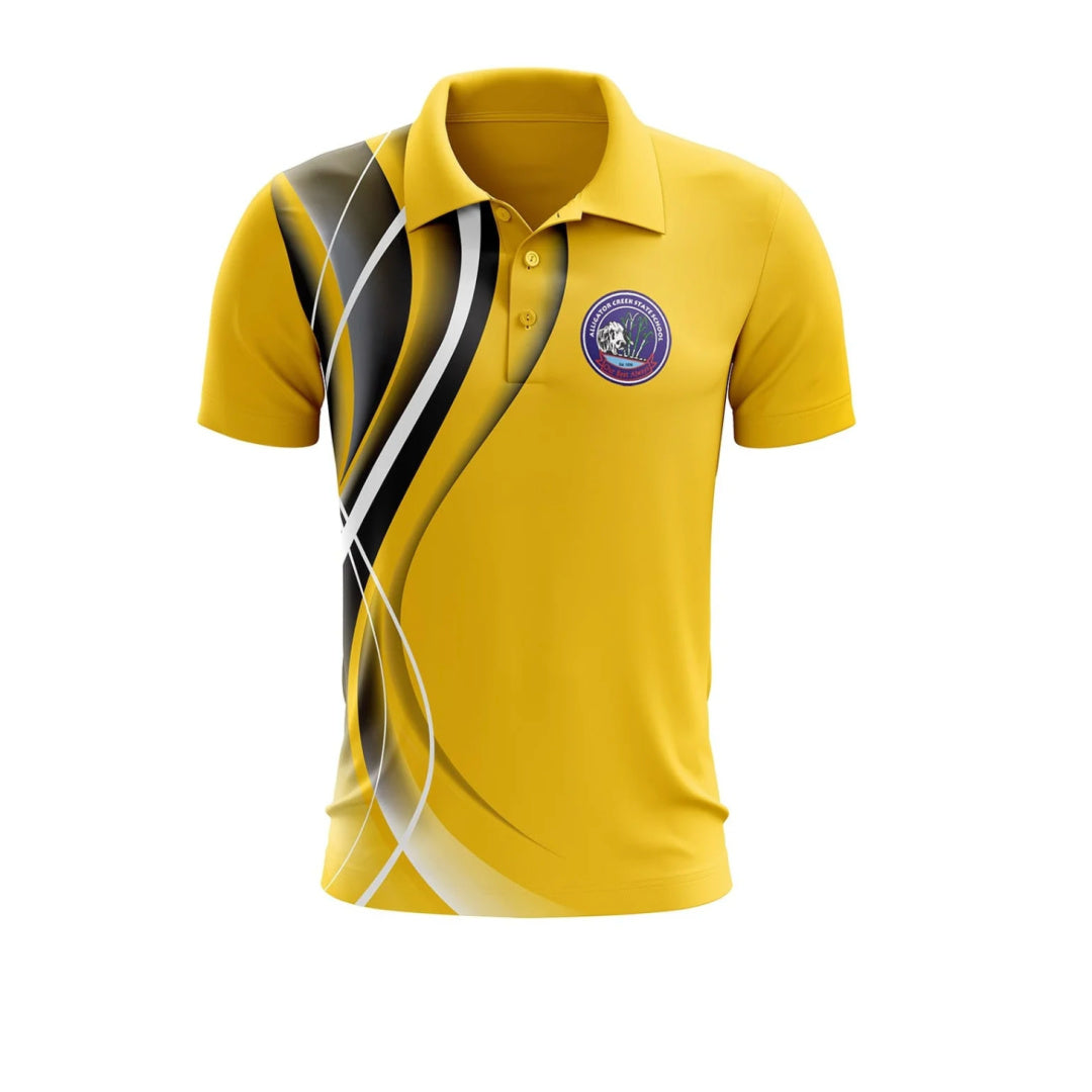 ALLIGATOR CREEK SPORTS POLO SHIRT WITH LOGO - SHORT SLEEVE  [GOLD CRUSHERS]