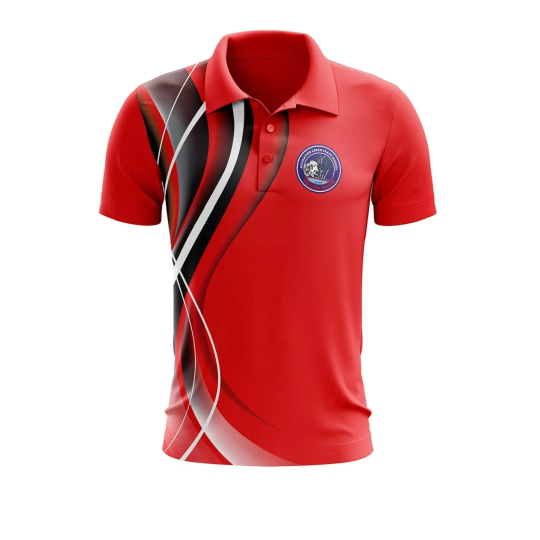 ALLIGATOR CREEK SPORTS POLO SHIRT WITH LOGO - SHORT SLEEVE  [REDBACKS]
