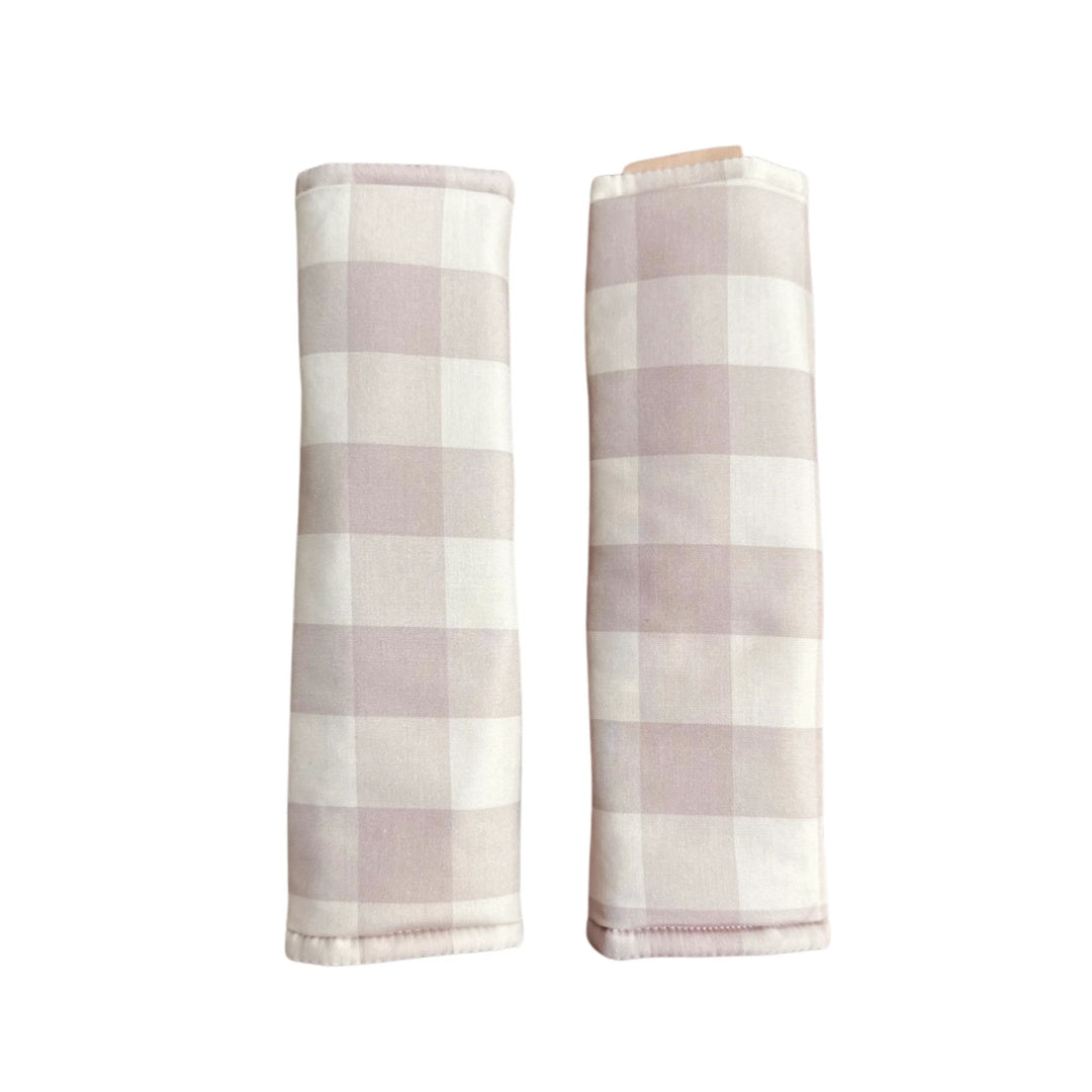 BAMBELLA DESIGNS PRAM HARNESS COVER - BLUSH GINGHAM