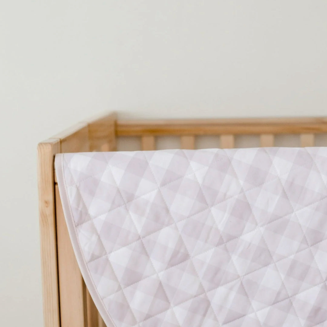 BAMBELLA DESIGNS *NEW* WATERPROOF PADDED PLAY MAT - BLUSH GINGHAM