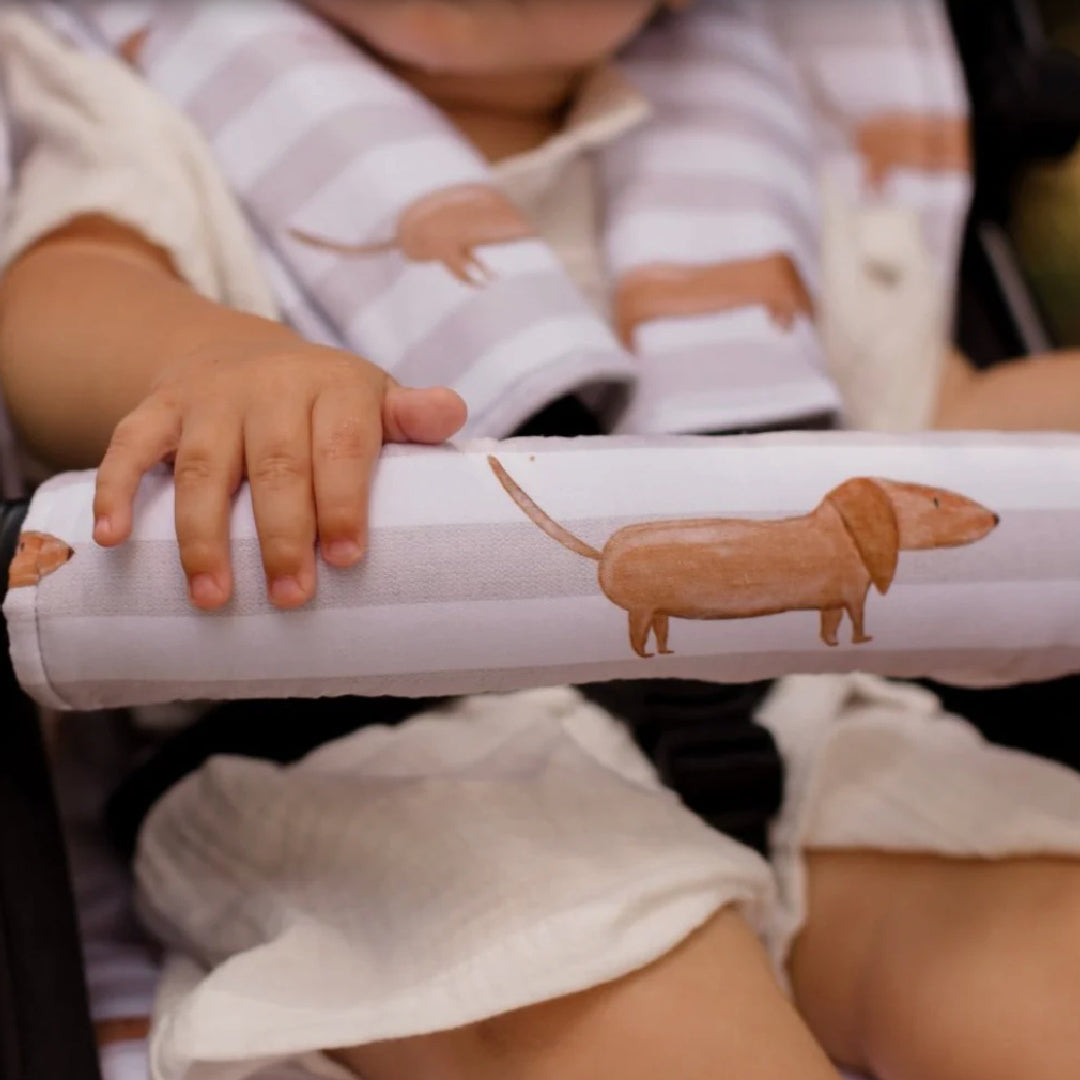 BAMBELLA DESIGNS PRAM BAR COVER - DACHSHUND DAYS