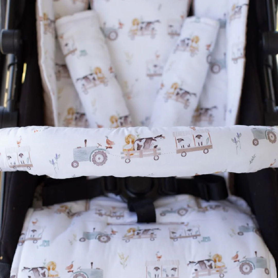 BAMBELLA DESIGNS PRAM BAR COVER - OAKWOOD FARM