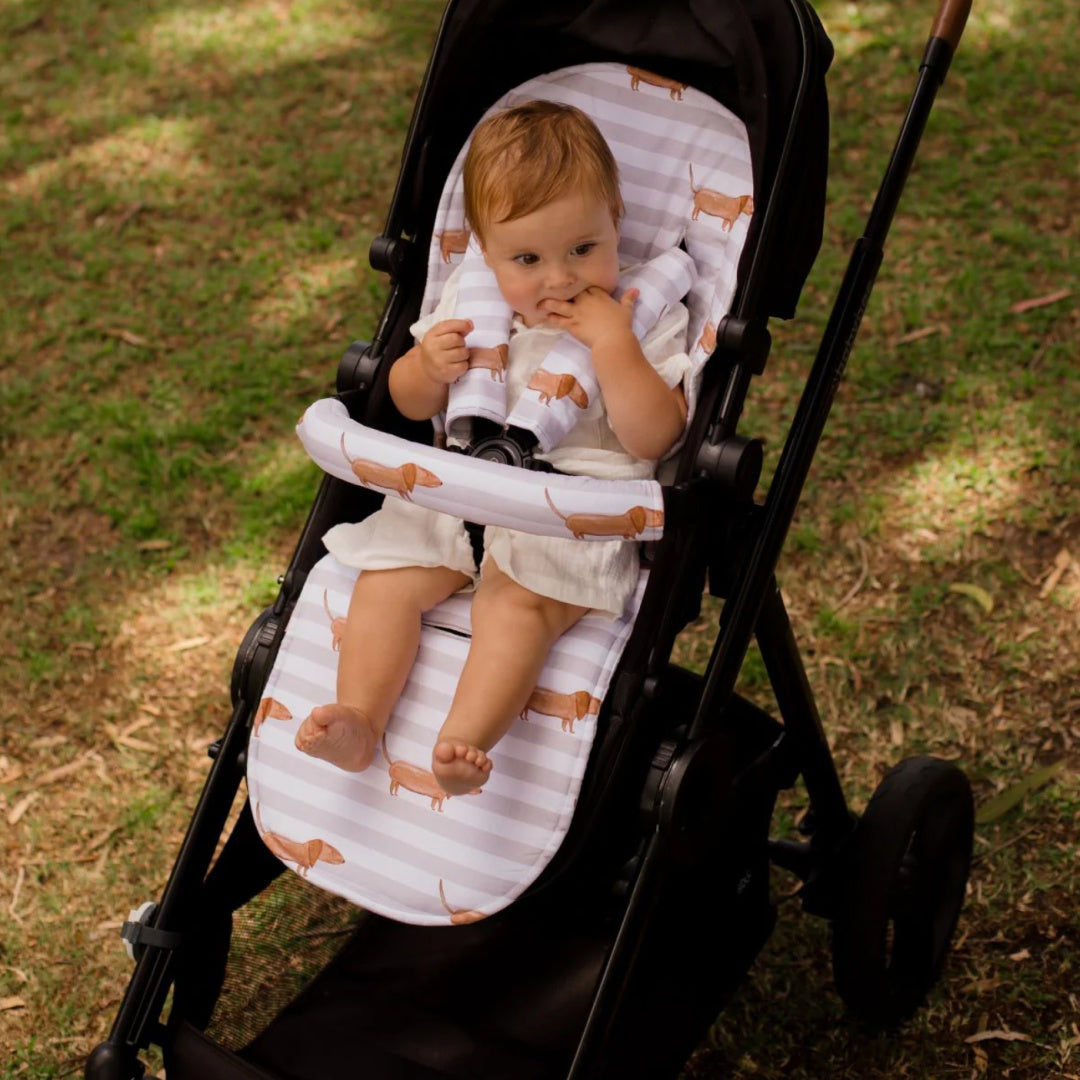 BAMBELLA DESIGNS UNIVERSAL PRAM LINER - DACHSHUND DAYS