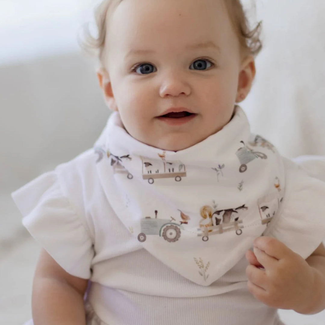 BAMBELLA DESIGNS BANDANA BIBS 2 PACK | OAKWOOD FARM &amp; LATTE