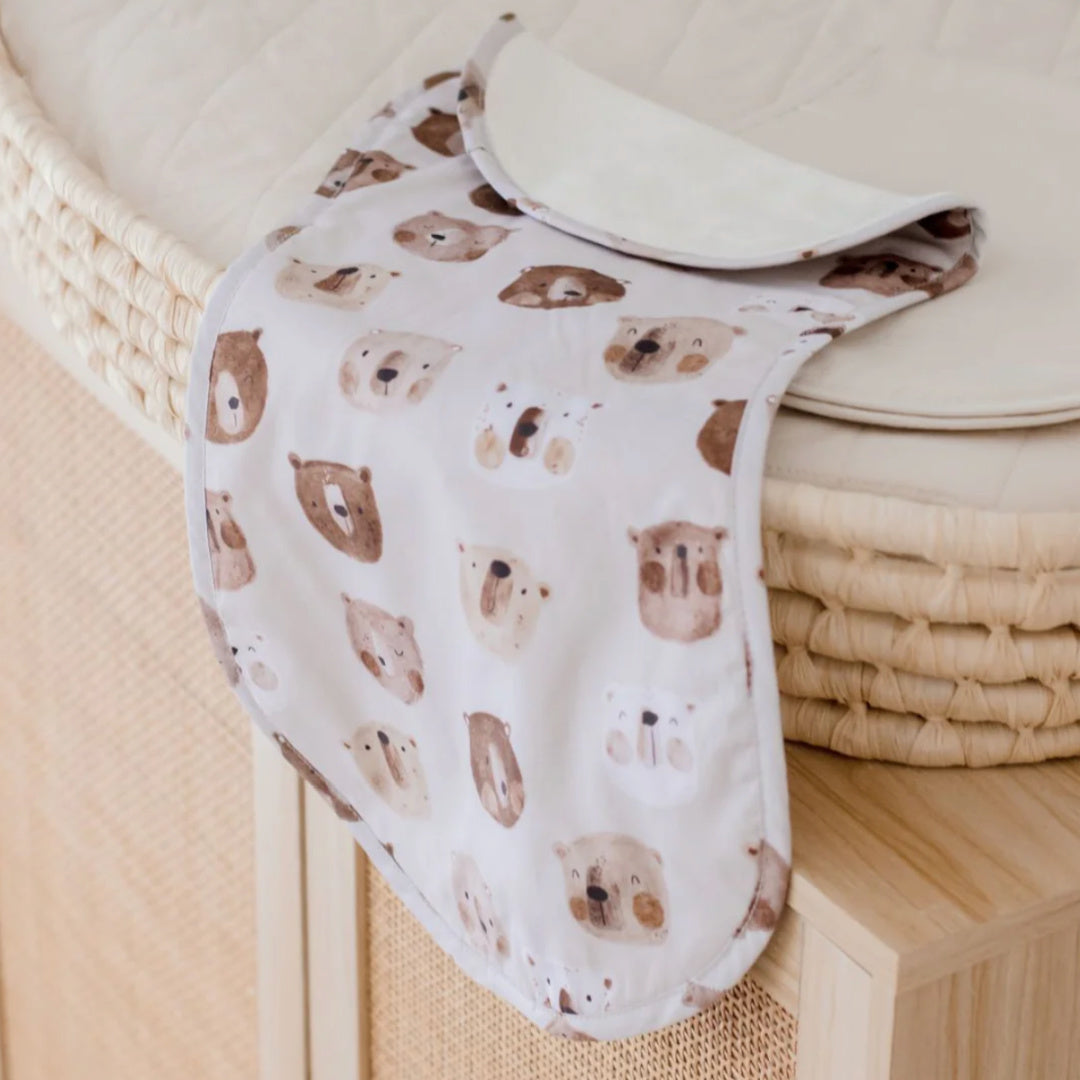 BAMBELLA DESIGNS BURP CLOTH 2 PACK | BEAR IN THERE &amp; OAT