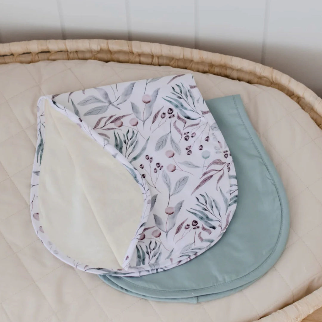 BAMBELLA DESIGNS BURP CLOTH 2 PACK | BOTANICAL &amp; LAGOON