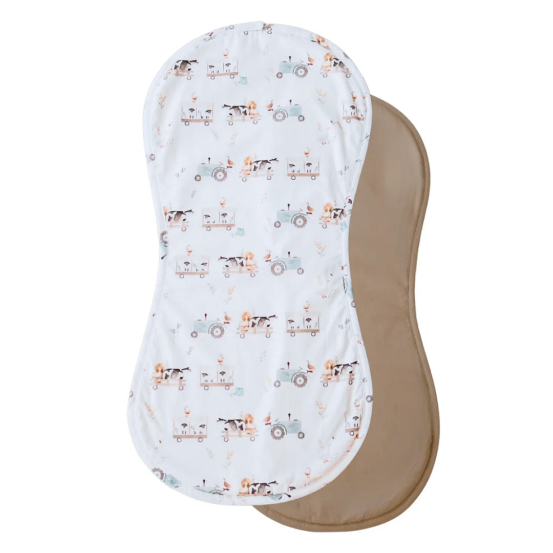 BAMBELLA DESIGNS BURP CLOTH 2 PACK |  OAKWOOD FARM &amp; LATTE