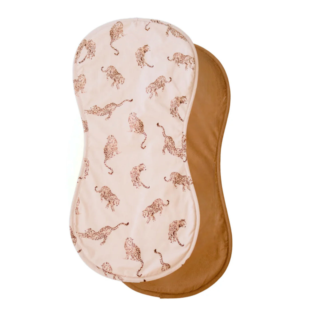 BAMBELLA DESIGNS BURP CLOTH 2 PACK |  QUEEN OF THE JUNGLE AND CHESTNUT
