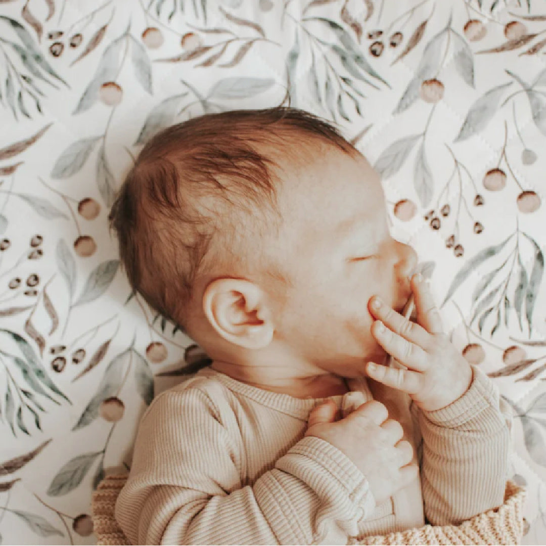 BAMBELLA DESIGNS CO-SLEEPER FITTED WATERPROOF SHEET | BOTANICAL