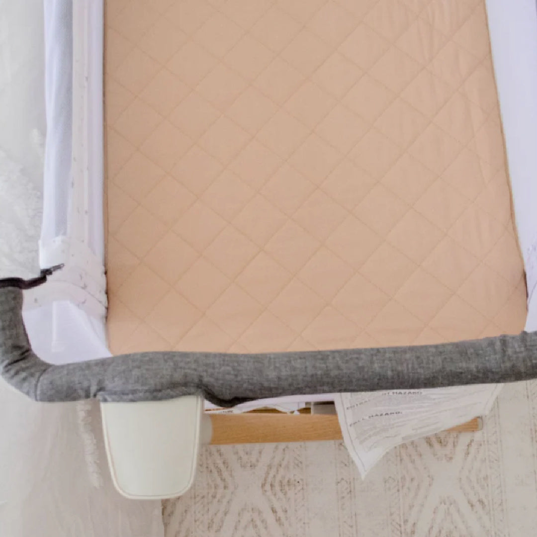 BAMBELLA DESIGNS CO-SLEEPER FITTED WATERPROOF SHEET | NUDE