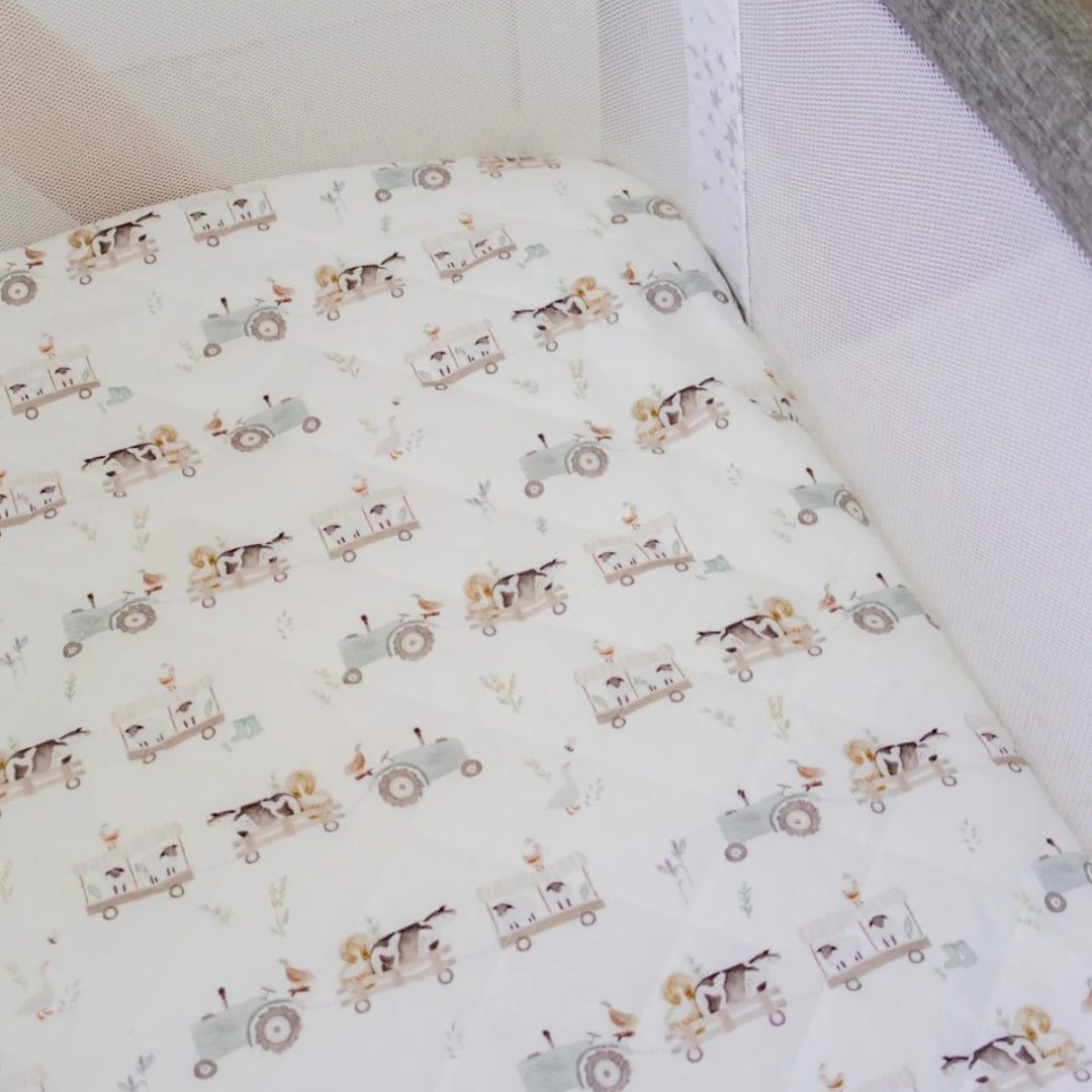 BAMBELLA DESIGNS CO-SLEEPER FITTED WATERPROOF SHEET | OAKWOOD FARM