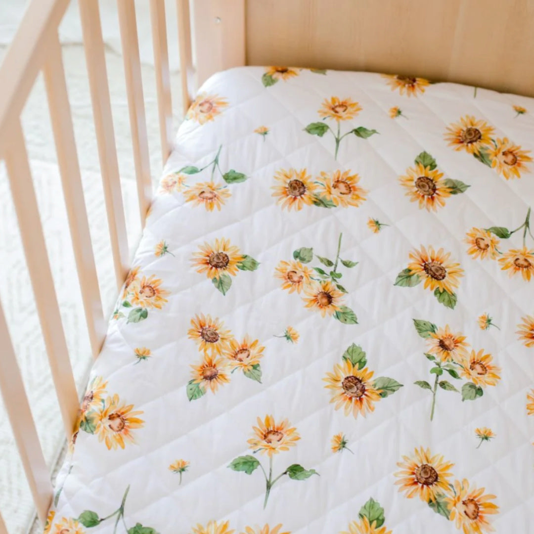BAMBELLA DESIGNS WATERPROOF COT SHEET  | SUNNY DAYS