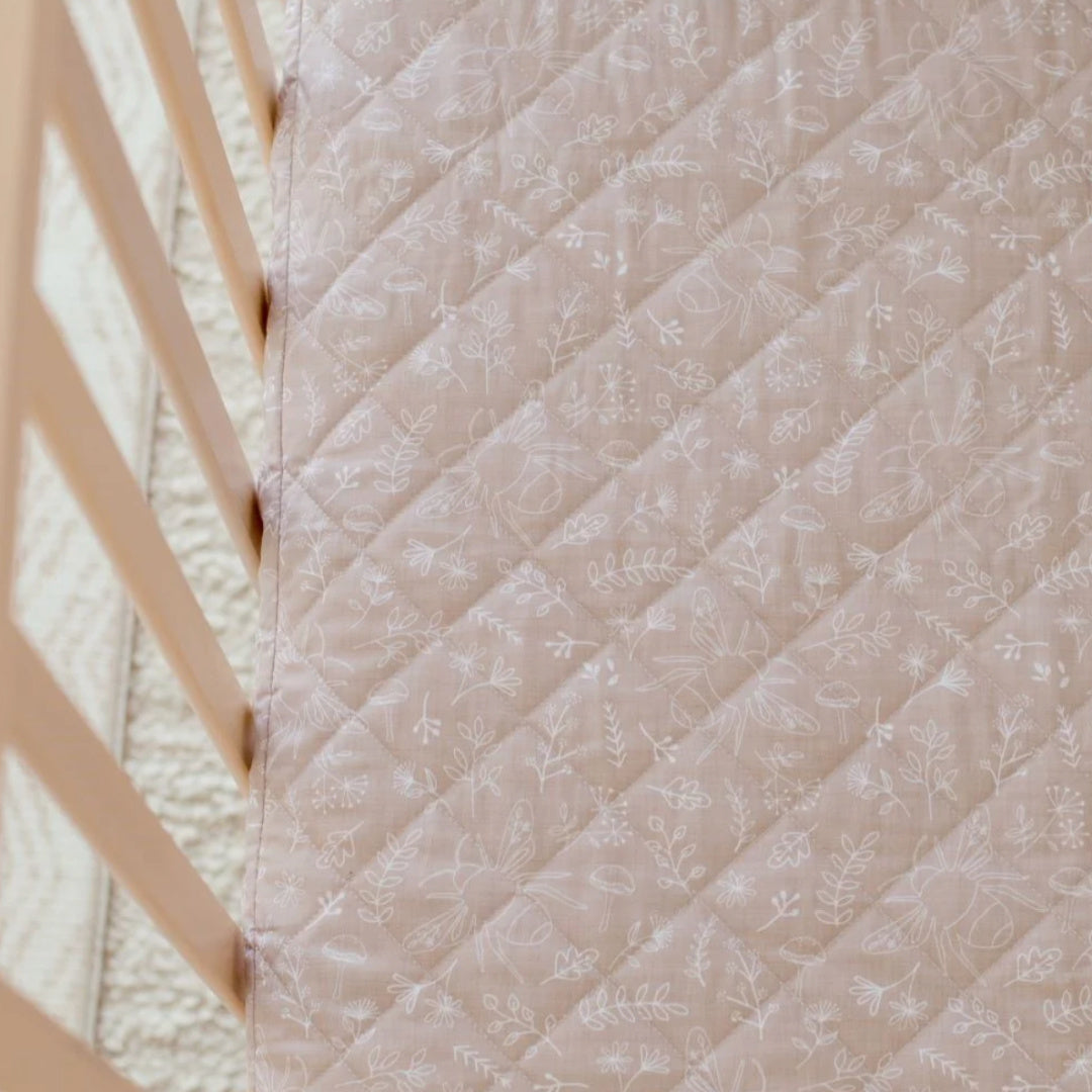 BAMBELLA DESIGNS WATERPROOF COT SHEET  | BEE KIND