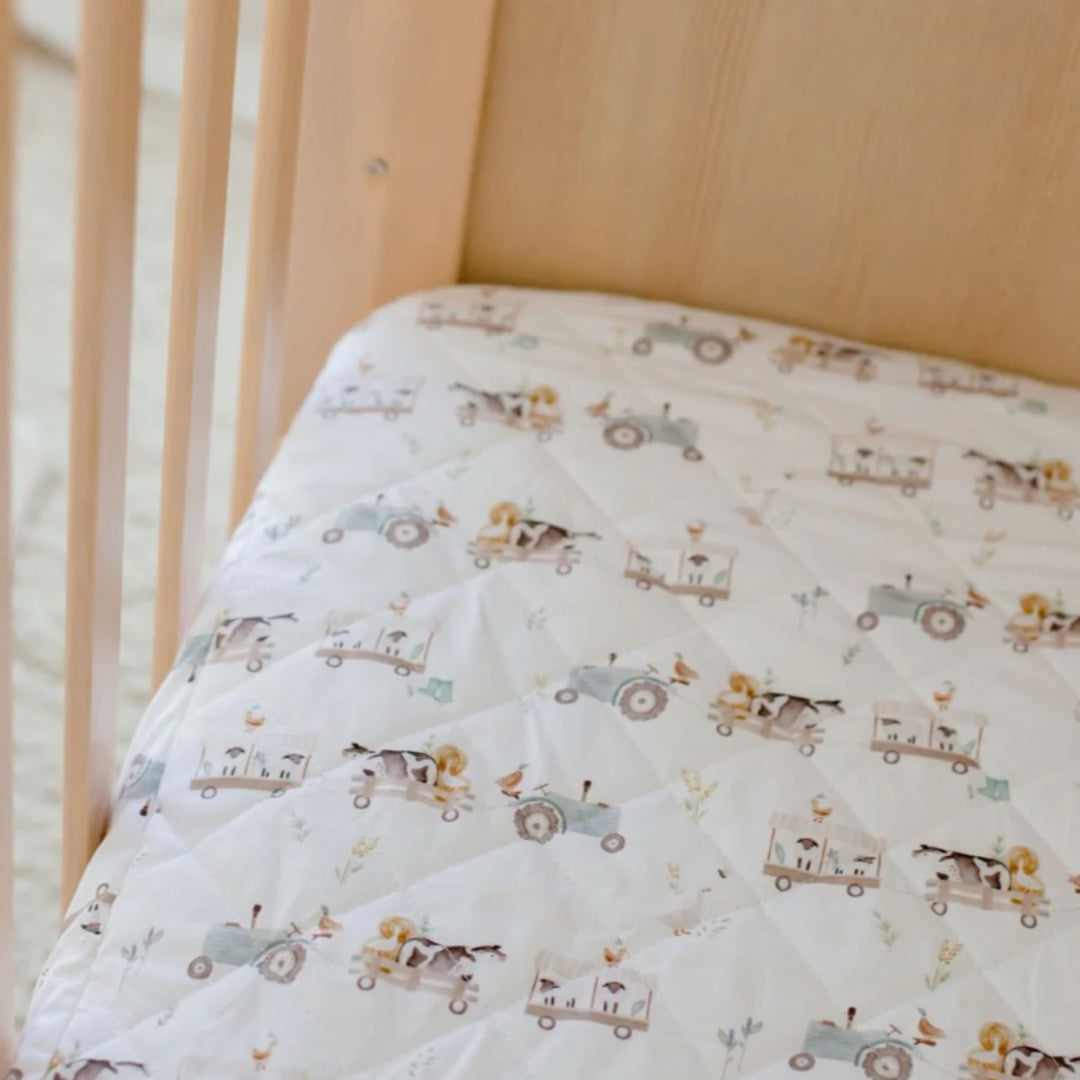 BAMBELLA DESIGNS WATERPROOF COT SHEET  | OAKWOOD FARM