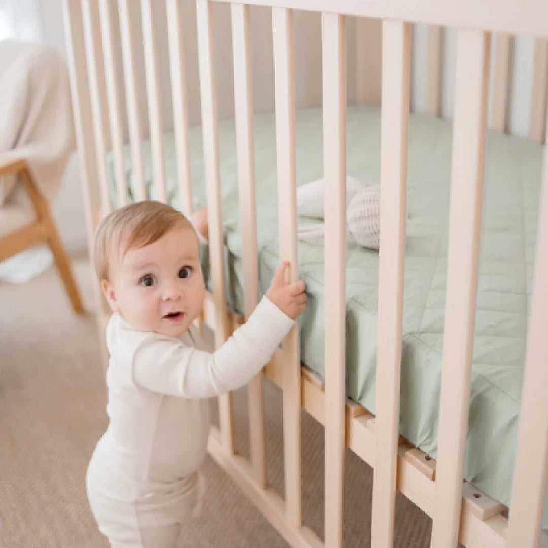 BAMBELLA DESIGNS WATERPROOF COT SHEET  | FERN