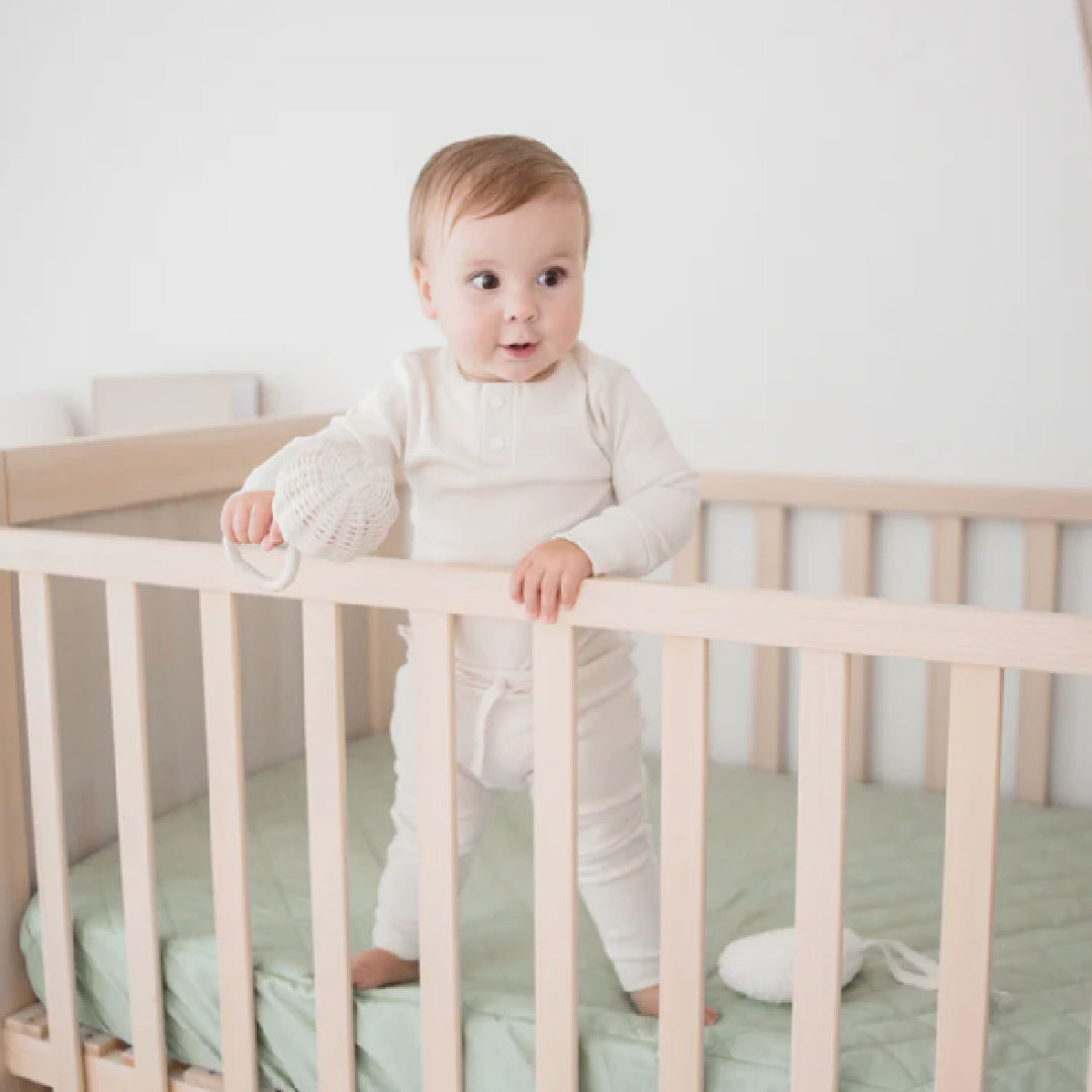 BAMBELLA DESIGNS WATERPROOF COT SHEET  | FERN