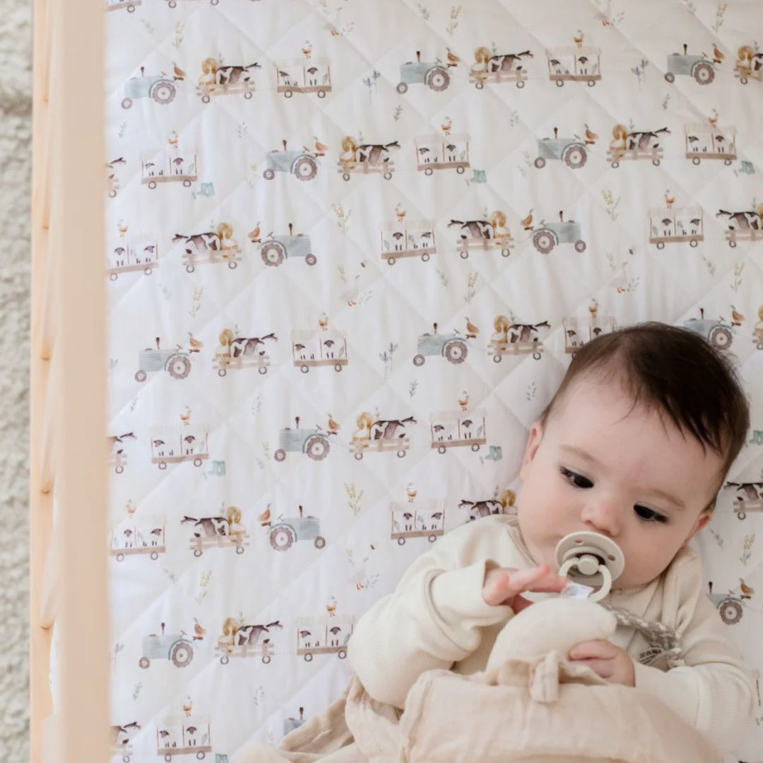 BAMBELLA DESIGNS WATERPROOF COT SHEET  | OAKWOOD FARM