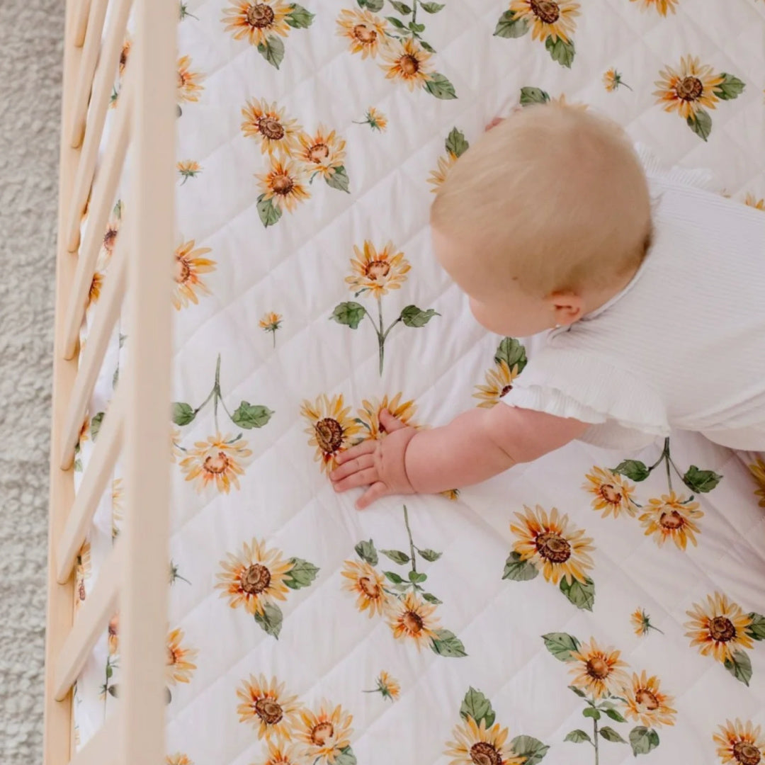 BAMBELLA DESIGNS WATERPROOF COT SHEET  | SUNNY DAYS