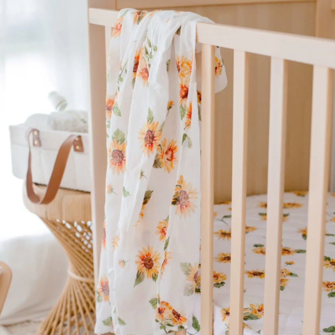 BAMBELLA DESIGNS WATERPROOF COT SHEET  | SUNNY DAYS