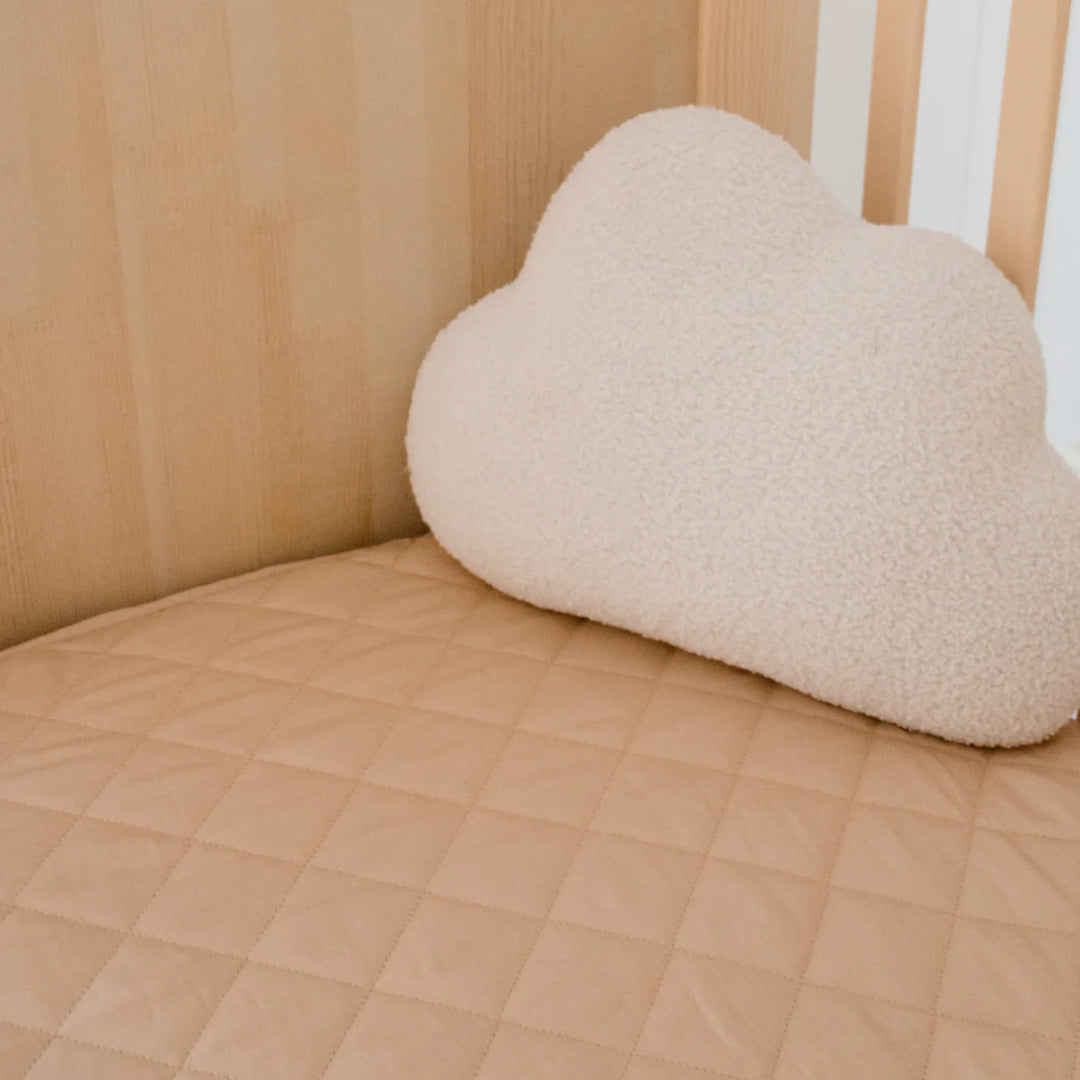 BAMBELLA DESIGNS WATERPROOF COT SHEET  | NUDE