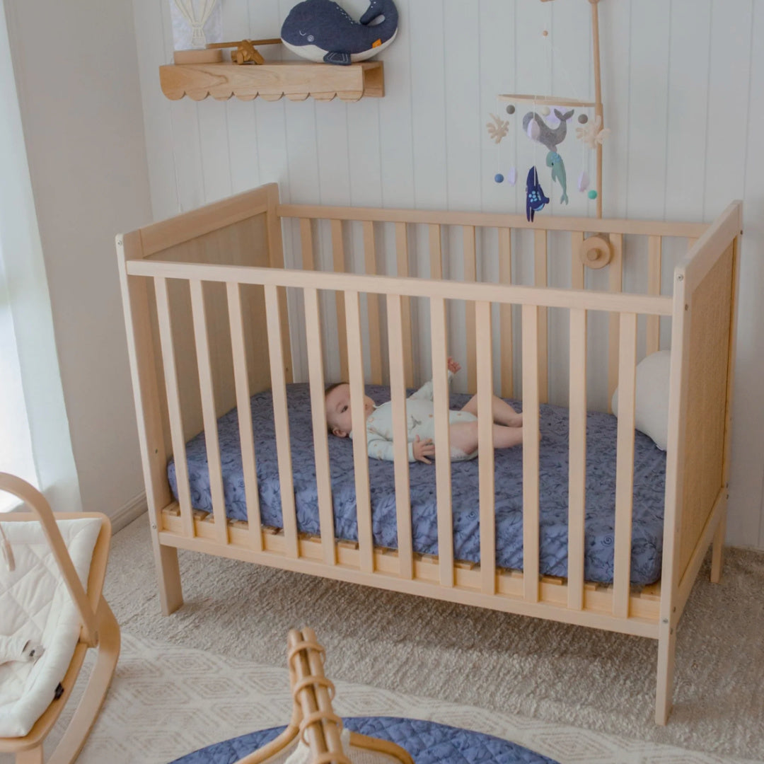 BAMBELLA DESIGNS WATERPROOF COT SHEET  | UNDER THE SEA