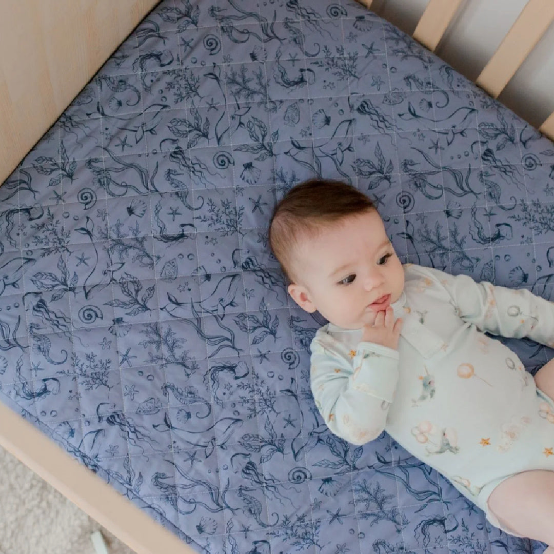 BAMBELLA DESIGNS WATERPROOF COT SHEET  | UNDER THE SEA