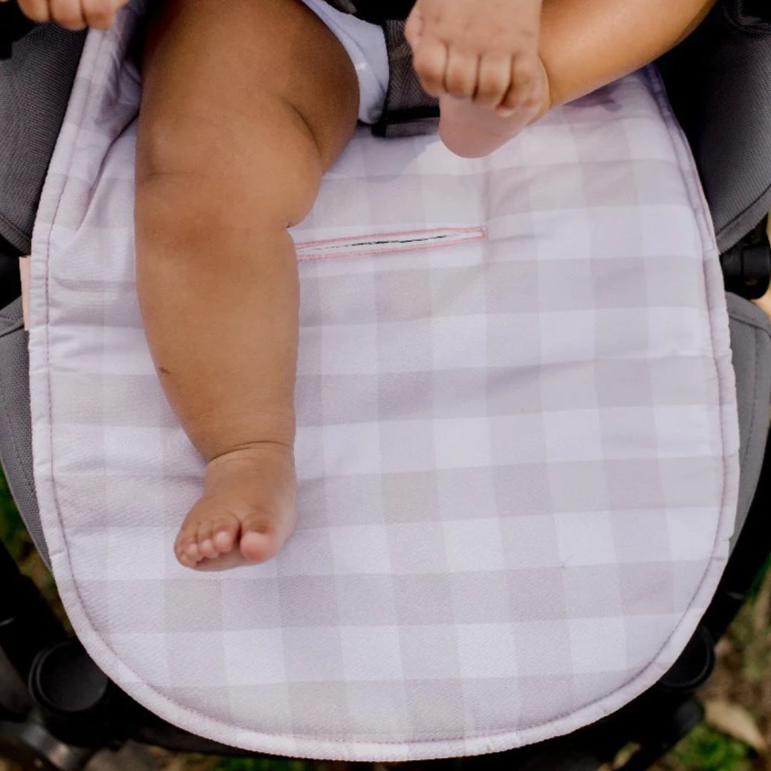 BAMBELLA DESIGNS UNIVERSAL PRAM LINER - BLUSH GINGHAM