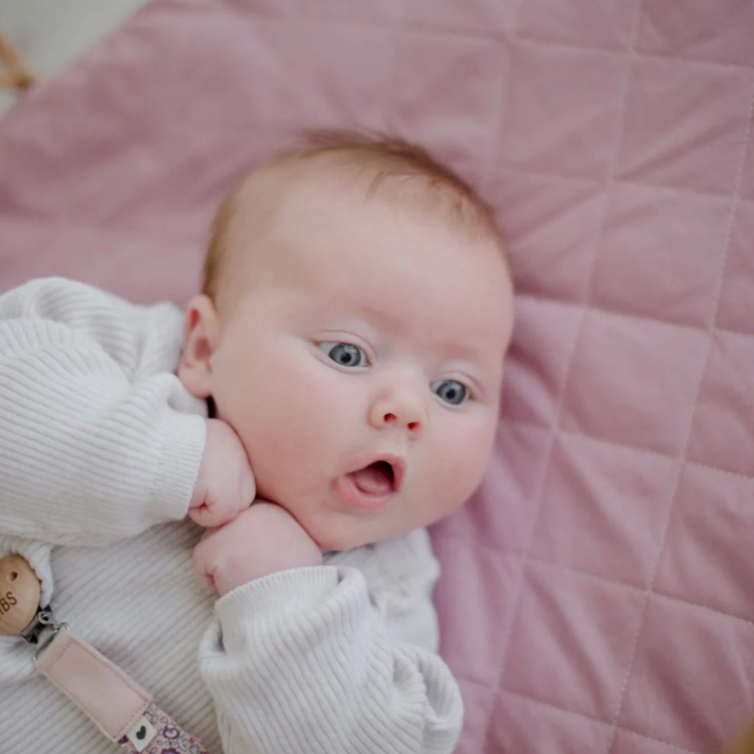 BAMBELLA DESIGNS WATERPROOF FITTED BASSINET SHEET/ CHANGE MAT COVER - DUSTY MAUVE