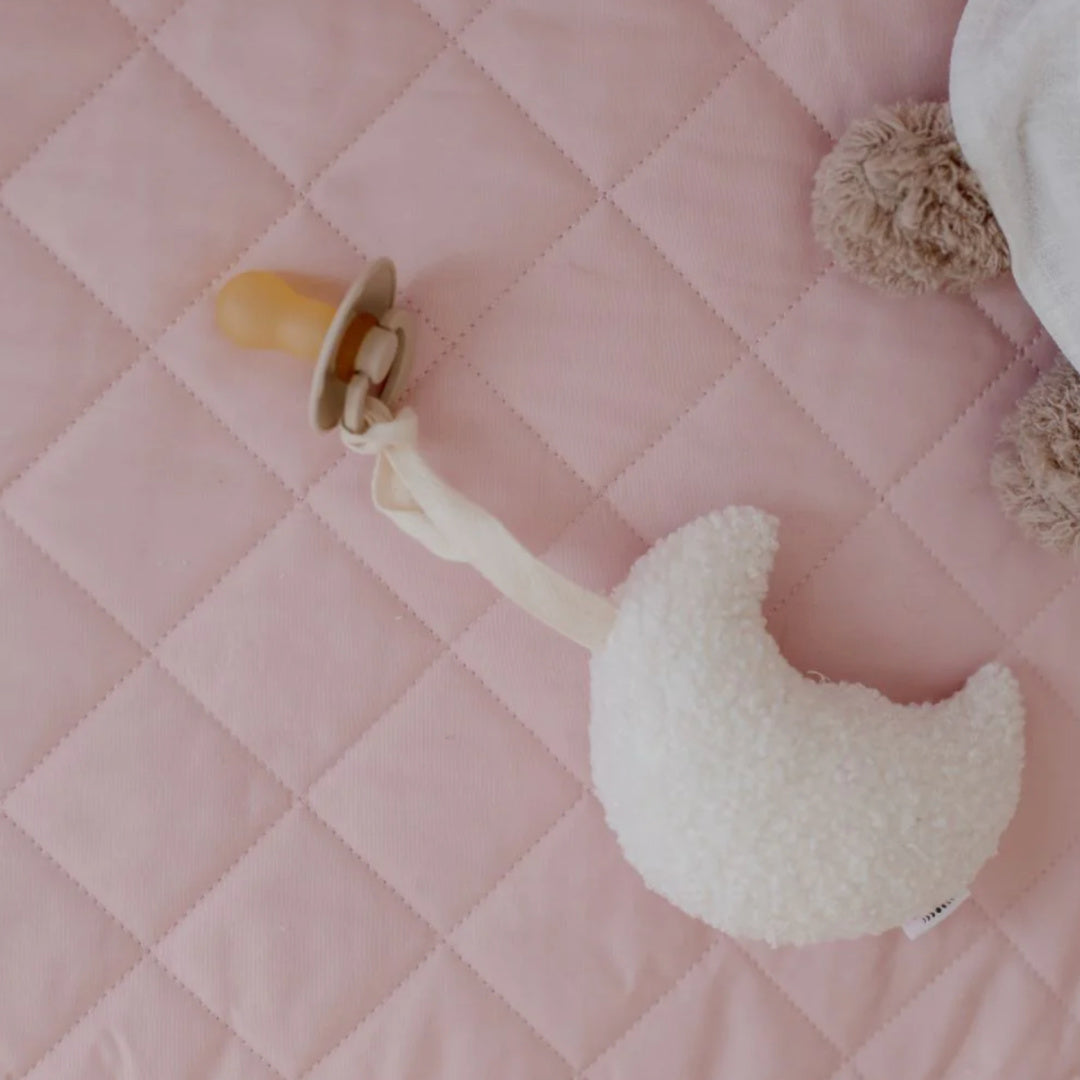 BAMBELLA DESIGNS WATERPROOF FITTED BASSINET SHEET/ CHANGE MAT COVER - LULLABY PINK