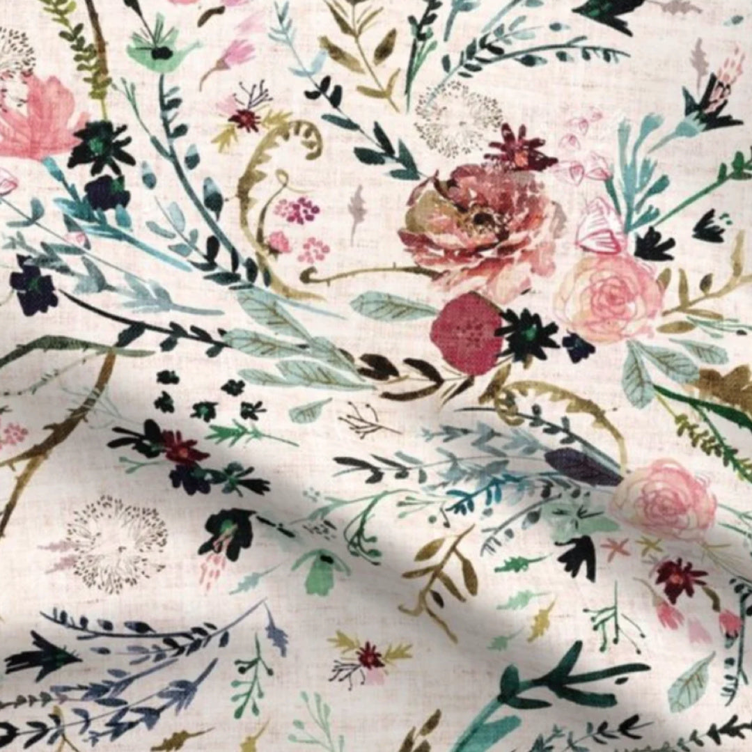 BAMBELLA DESIGNS WATERPROOF COT SHEET  | WILDFLOWERS