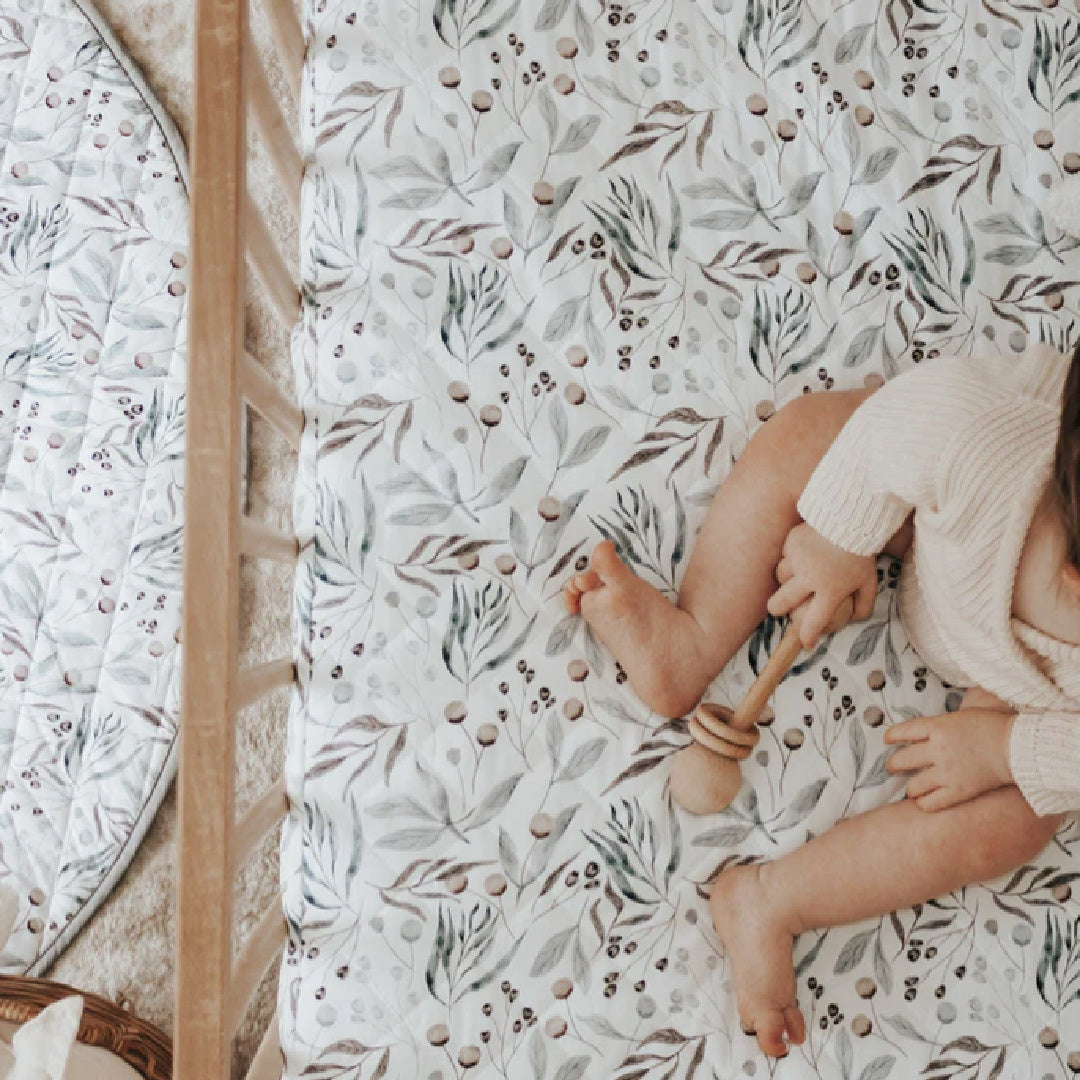 BAMBELLA DESIGNS WATERPROOF COT SHEET  | BOTANICAL