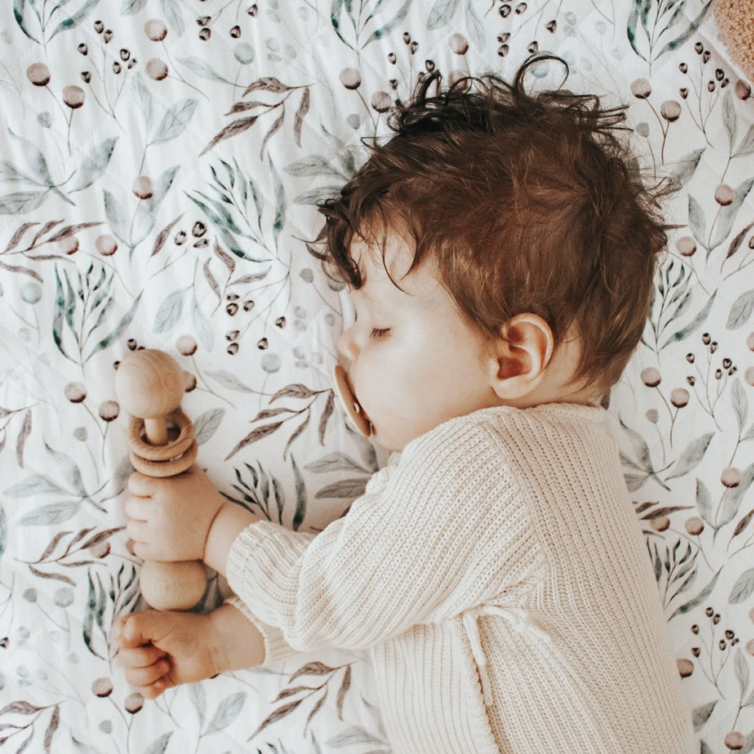 BAMBELLA DESIGNS WATERPROOF COT SHEET  | BOTANICAL