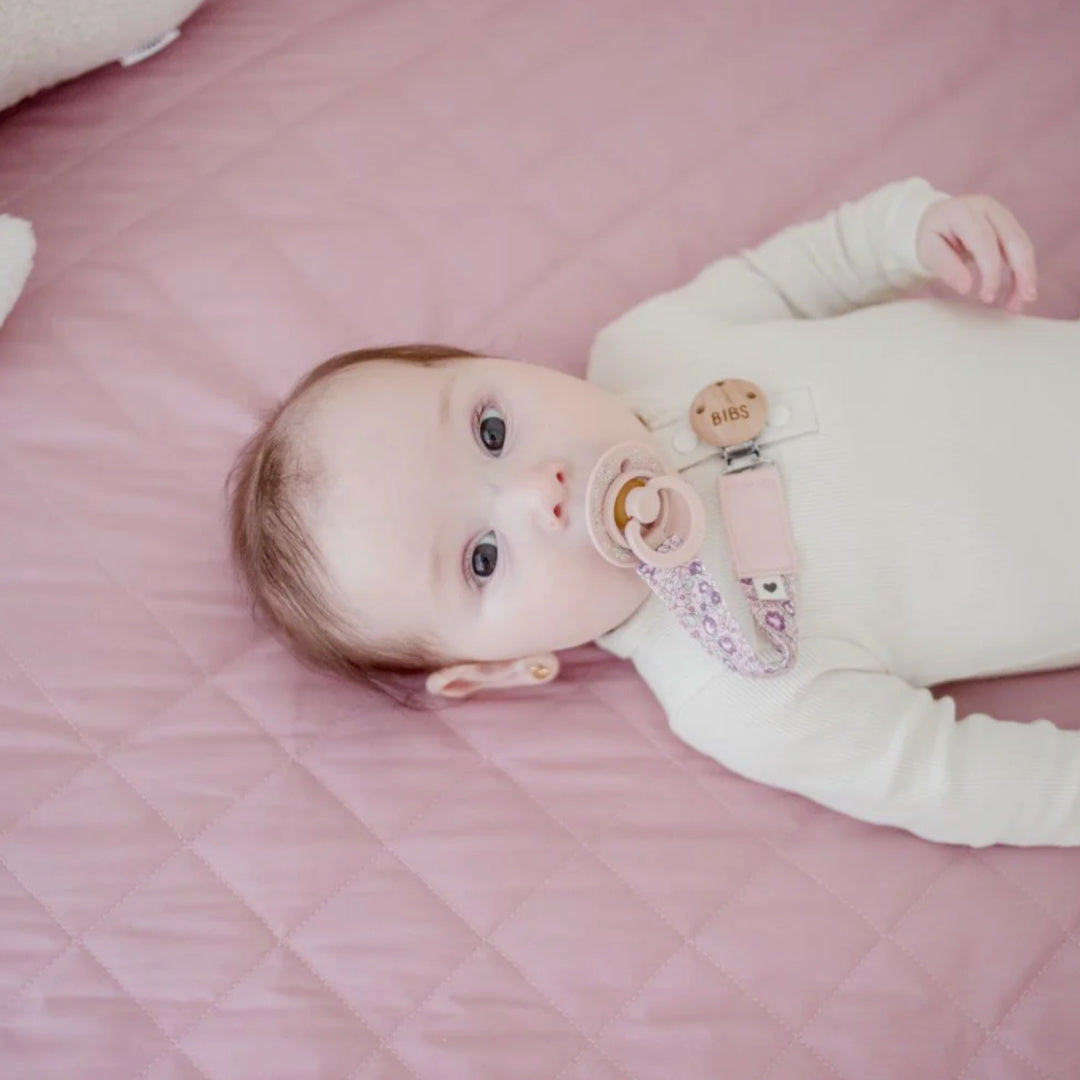 BAMBELLA DESIGNS WATERPROOF COT SHEET  | DUSTY MAUVE