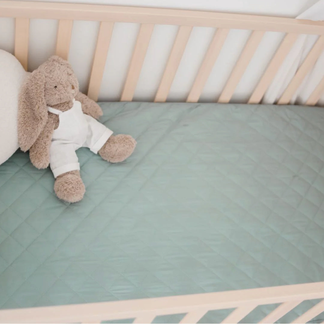 BAMBELLA DESIGNS WATERPROOF COT SHEET  |  LAGOON