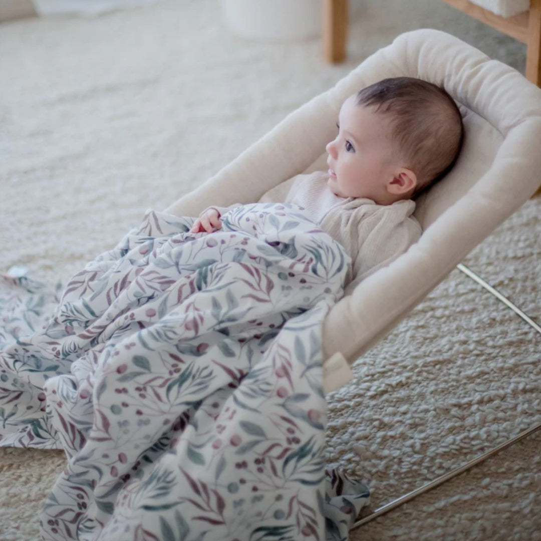 BAMBELLA DESIGNS BAMBOO COTTON MUSLIN SWADDLE WRAP - BOTANICAL
