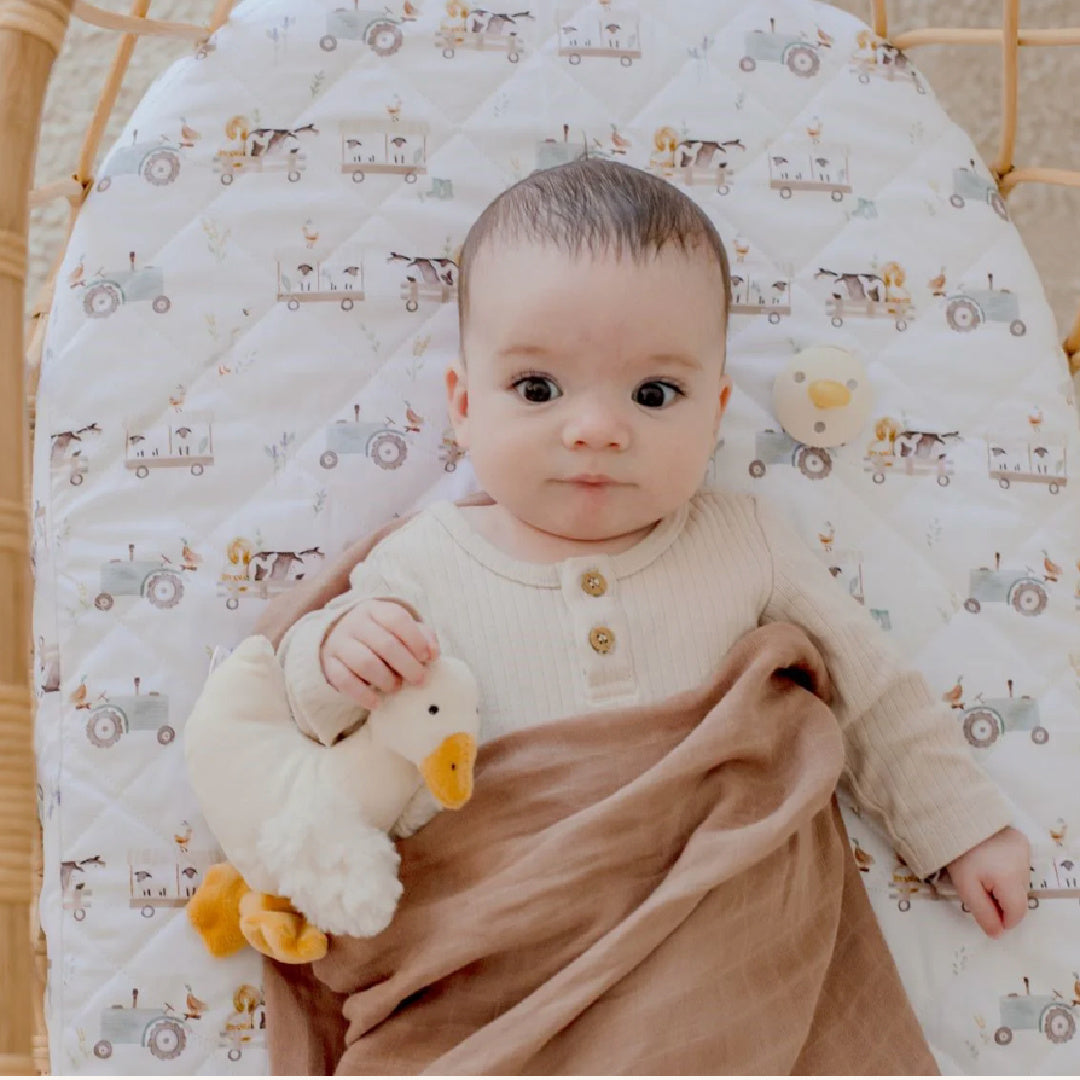 BAMBELLA DESIGNS BAMBOO COTTON MUSLIN SWADDLE WRAP - HAZELNUT