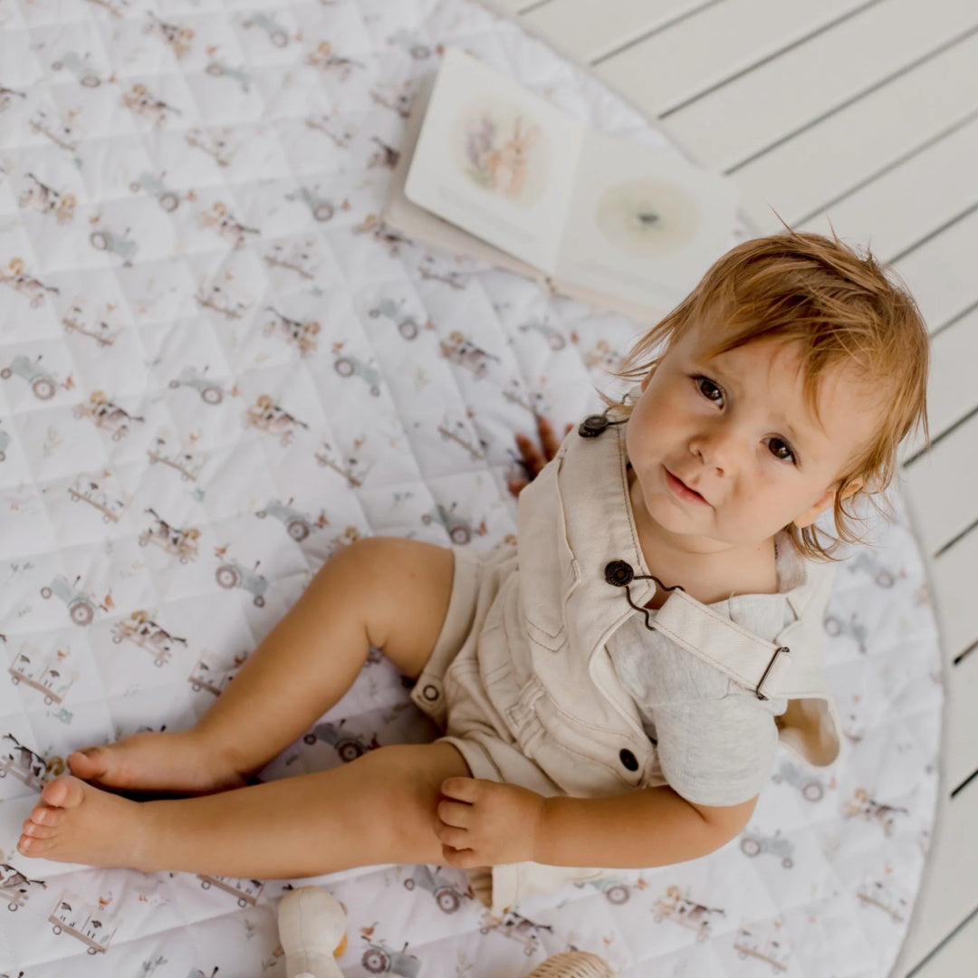 BAMBELLA DESIGNS *NEW* WATERPROOF PADDED PLAY MAT - OAKWOOD FARM