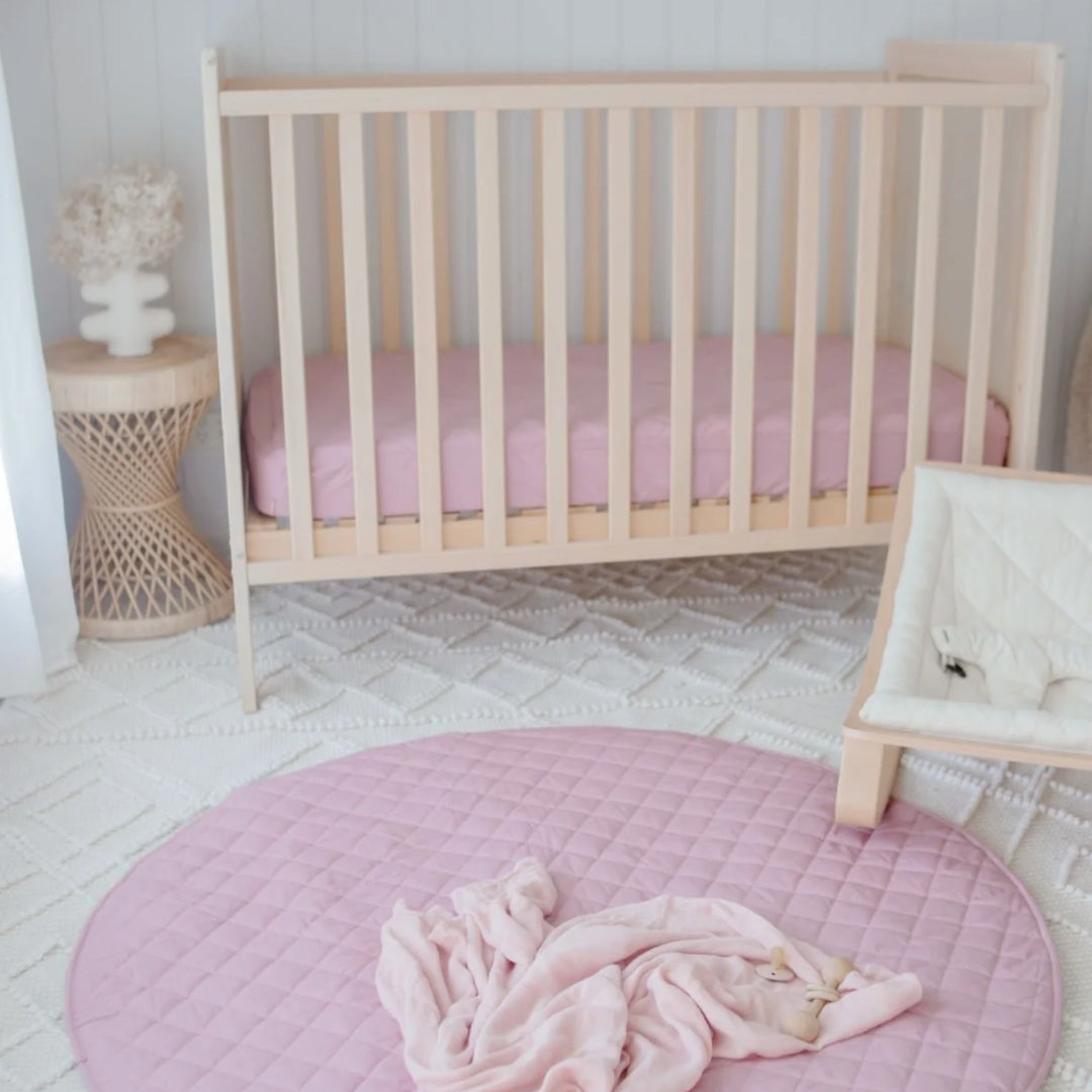 BAMBELLA DESIGNS *NEW* WATERPROOF PADDED PLAY MAT - DUSTY MAUVE