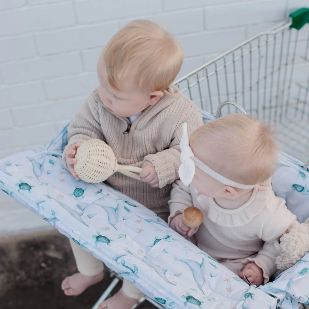 BAMBELLA DESIGNS UNIVERSAL PADDED TROLLEY LINER - TURTLE BAY